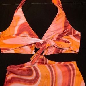 Sunset halter top dress